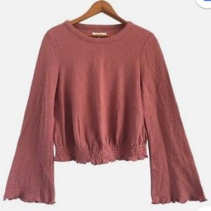 Madewell Smocked Bell Sleeve Top